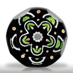 Perthshire Paperweights 1994 faceted thistle paperweight. 