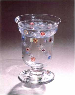 4.185 Baccarat glass with millefiori decoration