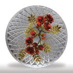 Lot 90 David Graeber 2012 “Magaro” red roses in a round basket-cut paperweight. This paperweight was designed in honor of the former L.H. Selman gallery manager, Alexis Magaro.