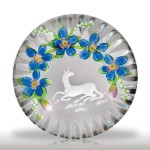 Lot 99 Debbie Tarsitano and Max Erlacher collaborative unicorn paperweight.