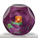 Lot 199 Saint Louis 1991 “La rose de Renoir” rose faceted paperweight, from the Impressionnistes Collection