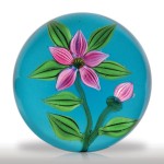 Lot 241 Joe Barker pink clematis paperweight