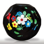 Perthshire Paperweights 1999 “Small Bouquet” of flowers faceted miniature