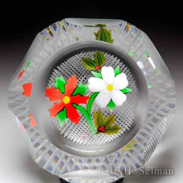 Holiday LH Selman Glass Paperweights